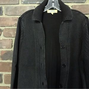 209 WST | knit cotton button front cardigan -pockets XL -44 bust -28” long